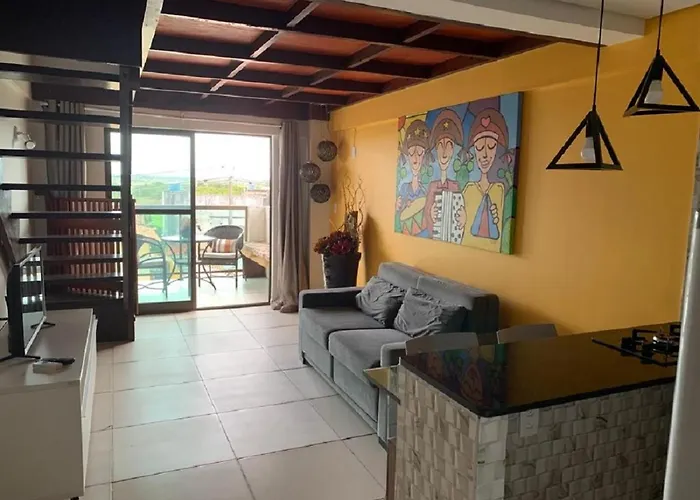 Flat 402 Laguna Beach - Tipo Loft Encantador, Mobiliado E Aconchegante