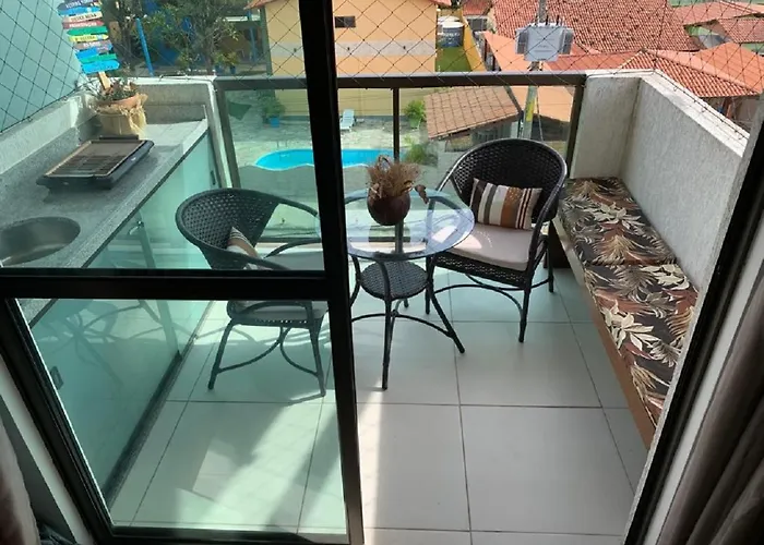 Flat 402 Laguna Beach - Tipo Loft Encantador, Mobiliado E Aconchegante